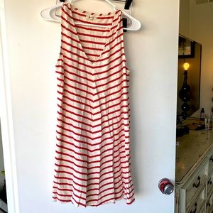 Madewell cover up, red striped, size L